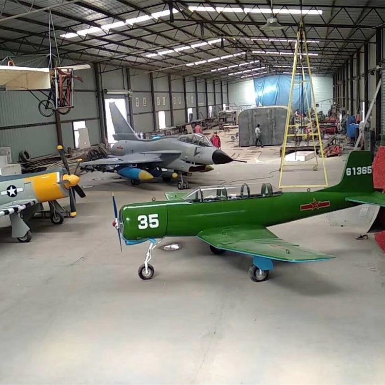 大型静态仿真飞机模型金属模型  山东复古飞机模型