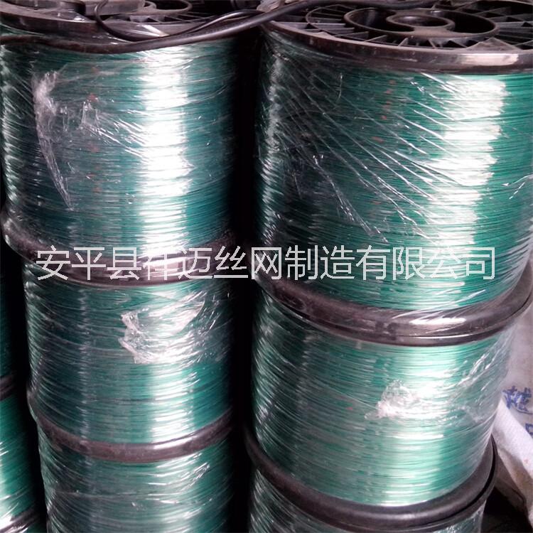 专用生产涂塑铁丝 涂塑绑丝 工程专用防锈环氧扎丝 PE/PVC绿色包胶铁丝