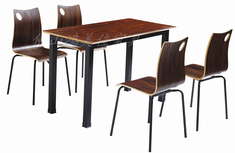 四人位分体餐桌椅，广东餐桌椅定制，广东鸿美佳厂家提供图片
