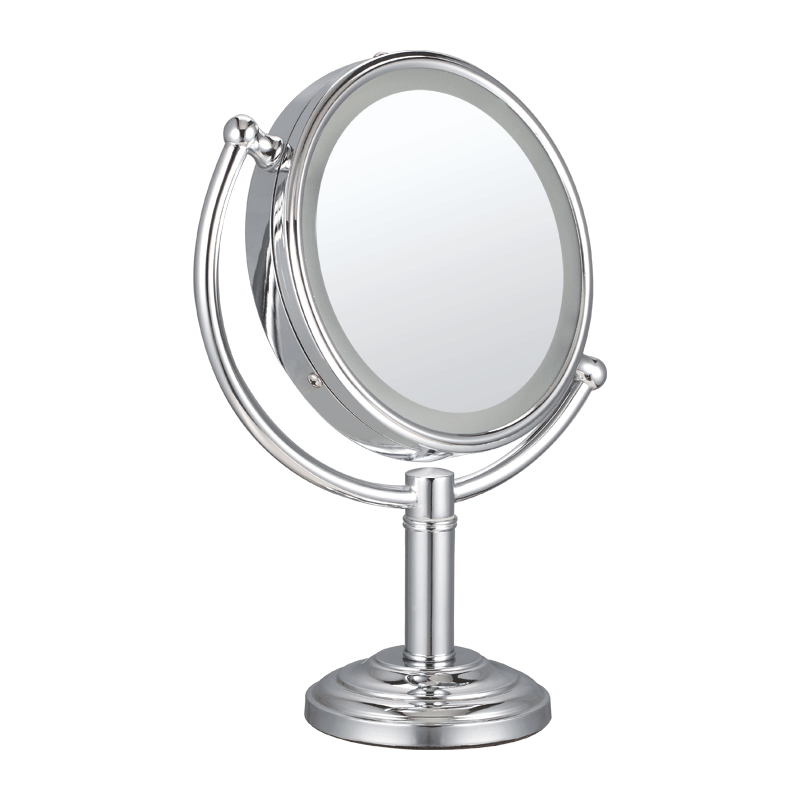 酒店浴室化妆镜壁挂led带灯伸缩镜子折叠卫生间双面放大镜美容镜