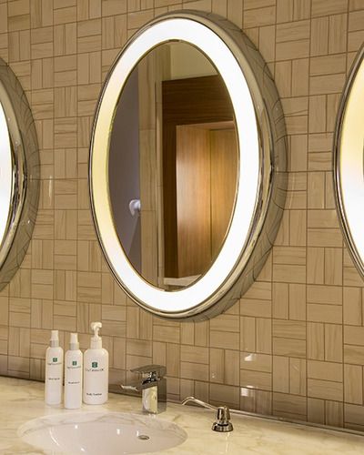 圆镜背光LED灯镜洗手盆圆形壁挂卫浴镜智能卫生间浴室镜子