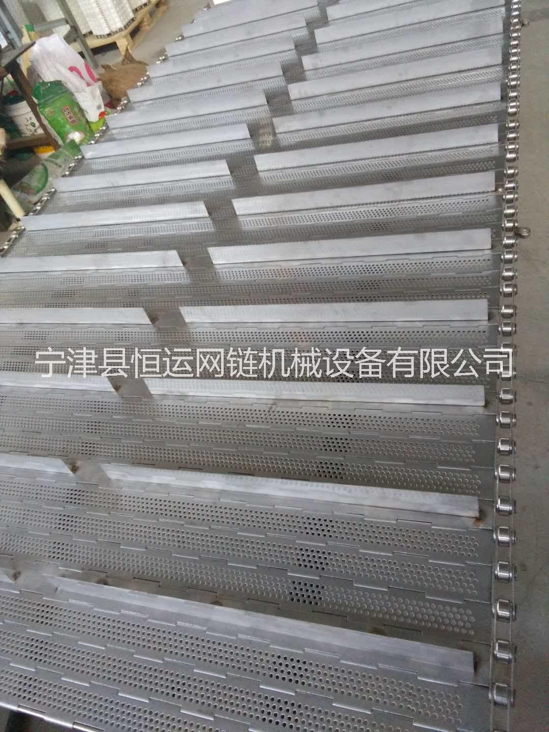 不锈钢挡板式链板/冲孔链板厂家/不锈钢链板、板带图片