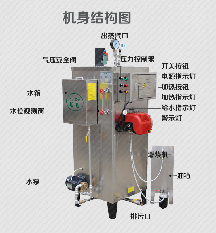 旭恩燃油蒸汽发生器锅炉节能环保蒸汽发生器