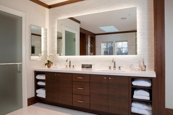无框背光LED灯镜洗手盆圆形壁挂卫浴镜智能卫生间浴室镜子 卫生间镜子 卫生间挂镜