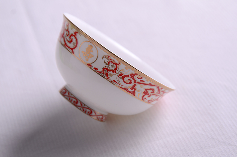 赫窑定制骨瓷寿碗祝寿碗送老人厂家
