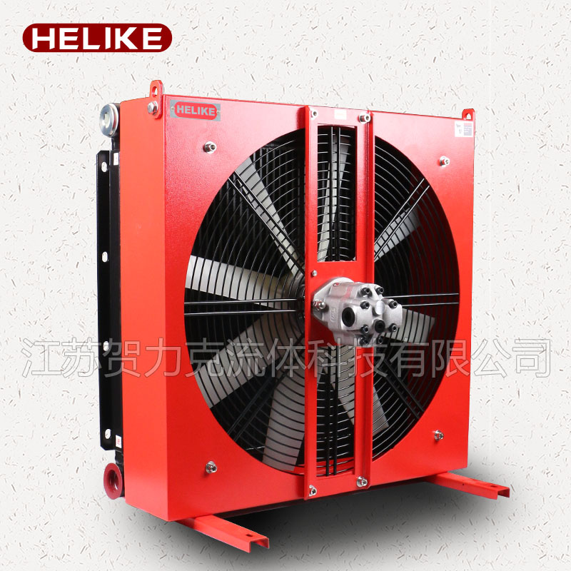 厂家直销铝合金DXH-8系列油温冷却器散热器冷凝器液压马达型风冷却器贺力克
