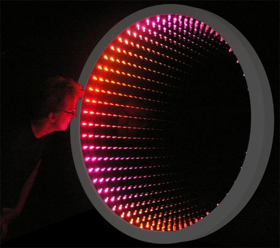 厂家直销 3D隧道立体镜 RGB七彩灯无线反射炫酷装饰镜 酒吧KTV镜 3D千层镜