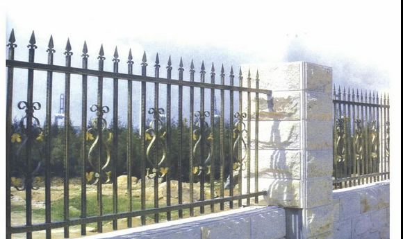 衡水锌钢草坪栅栏，铝艺豪华围栏，烤漆围墙栅栏，弯弧防爬护栏安装方便快捷