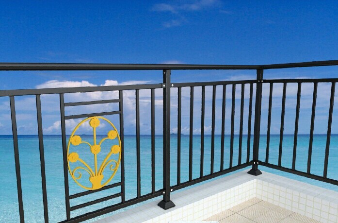 华阴组装阳台护栏，仿木纹护窗栏杆，烤漆飘窗围栏，玻璃阳台栏杆相约在华晨