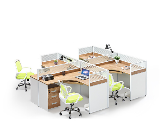 职员办公桌 简约现代4人位重庆办公家具工作位员工桌屏风办公桌椅
