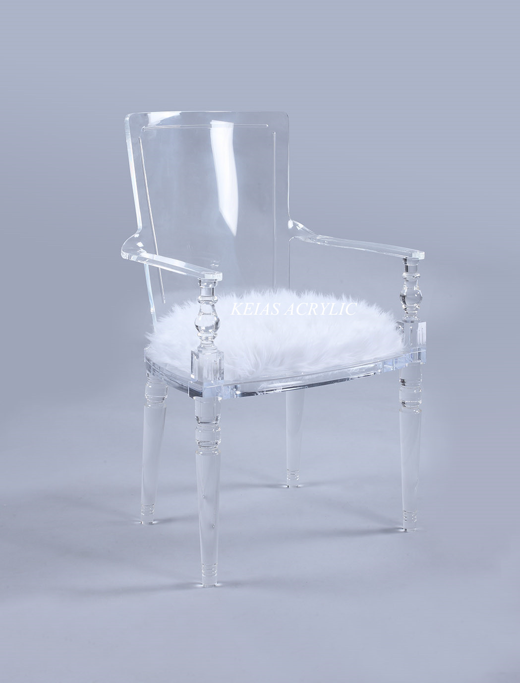 透明亚克力有臂椅子厂家直销透明亚克力有臂椅子 有机玻璃PMMA水晶椅子 可定制