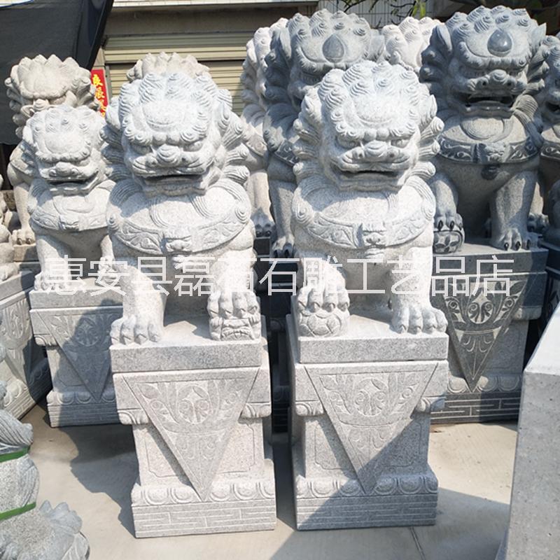 厂家直销 石雕狮子花岗岩仿北京狮园林银行酒店招财门口狮图片