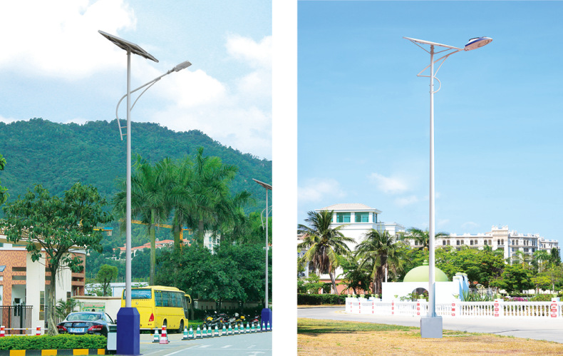 厂家直销智光户外照明订制6-12米风光互补太阳能LED路灯户外道路照明