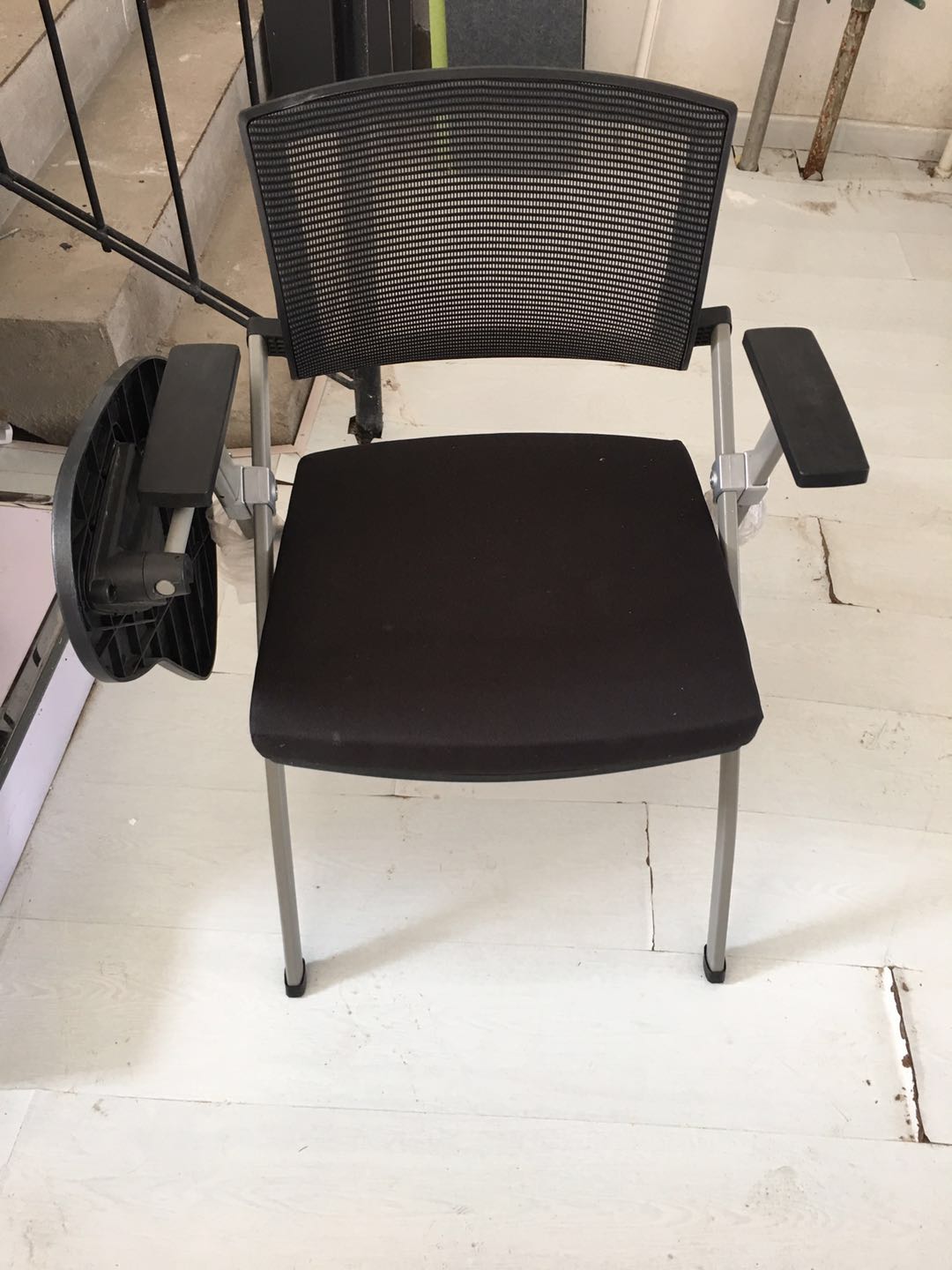 折叠椅培训椅带写字板办公椅会议椅职员椅记者椅桌椅一体椅学生椅