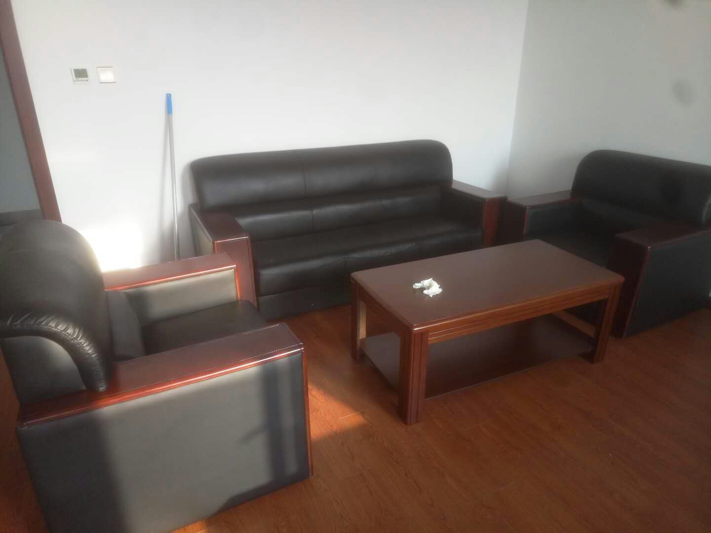 办公沙发简约现代办公室沙发茶几组合商务接待会客单人三人位