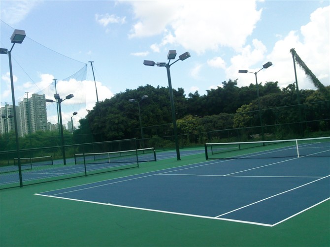 德仕堡国际会所网球场PVC场地施工完成