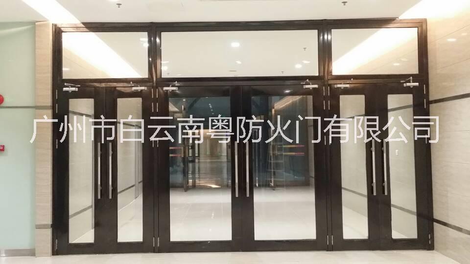 广州南粤防火门厂家直销，拉丝镜面不锈钢玻璃门