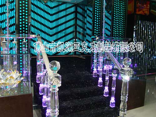 长期定做水晶有机玻璃将军起步柱  亚克力楼梯立柱 可定制