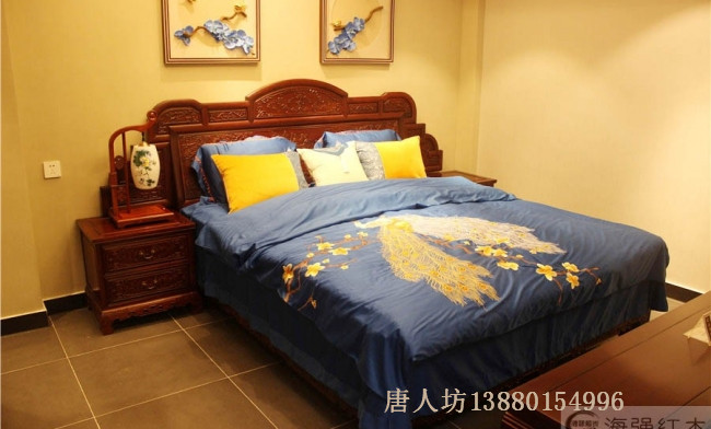 新中式实木家具中式床成都仿古家具定制_仿古家具市场_新中式实木家具中式床