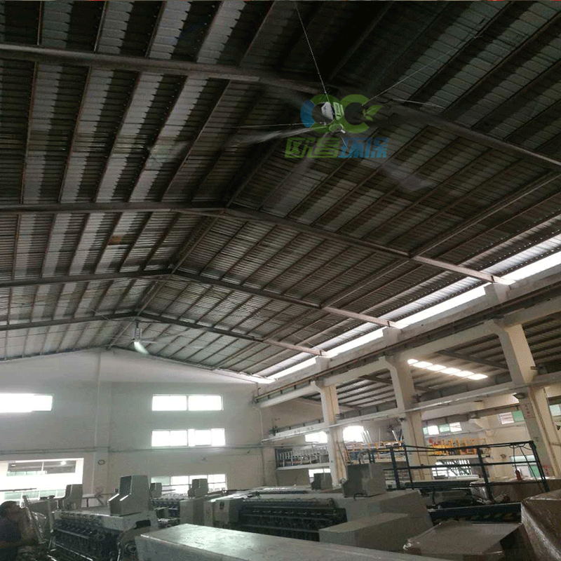 柳州大型厂房安装瑞泰风工业吊扇用电量极小，高效节能