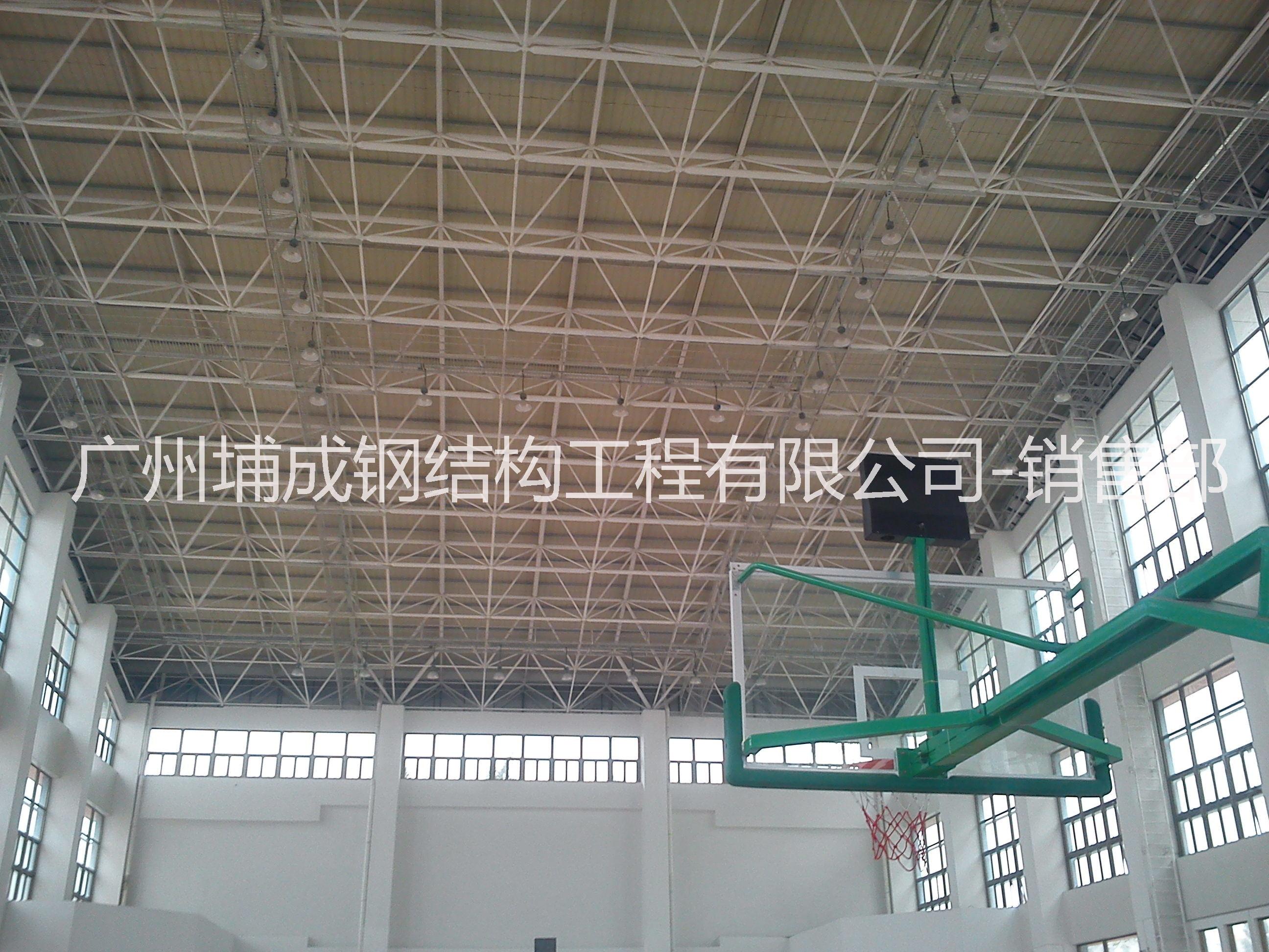 广州大型体育馆钢网架加工安装 广州学校风雨操场网架工程