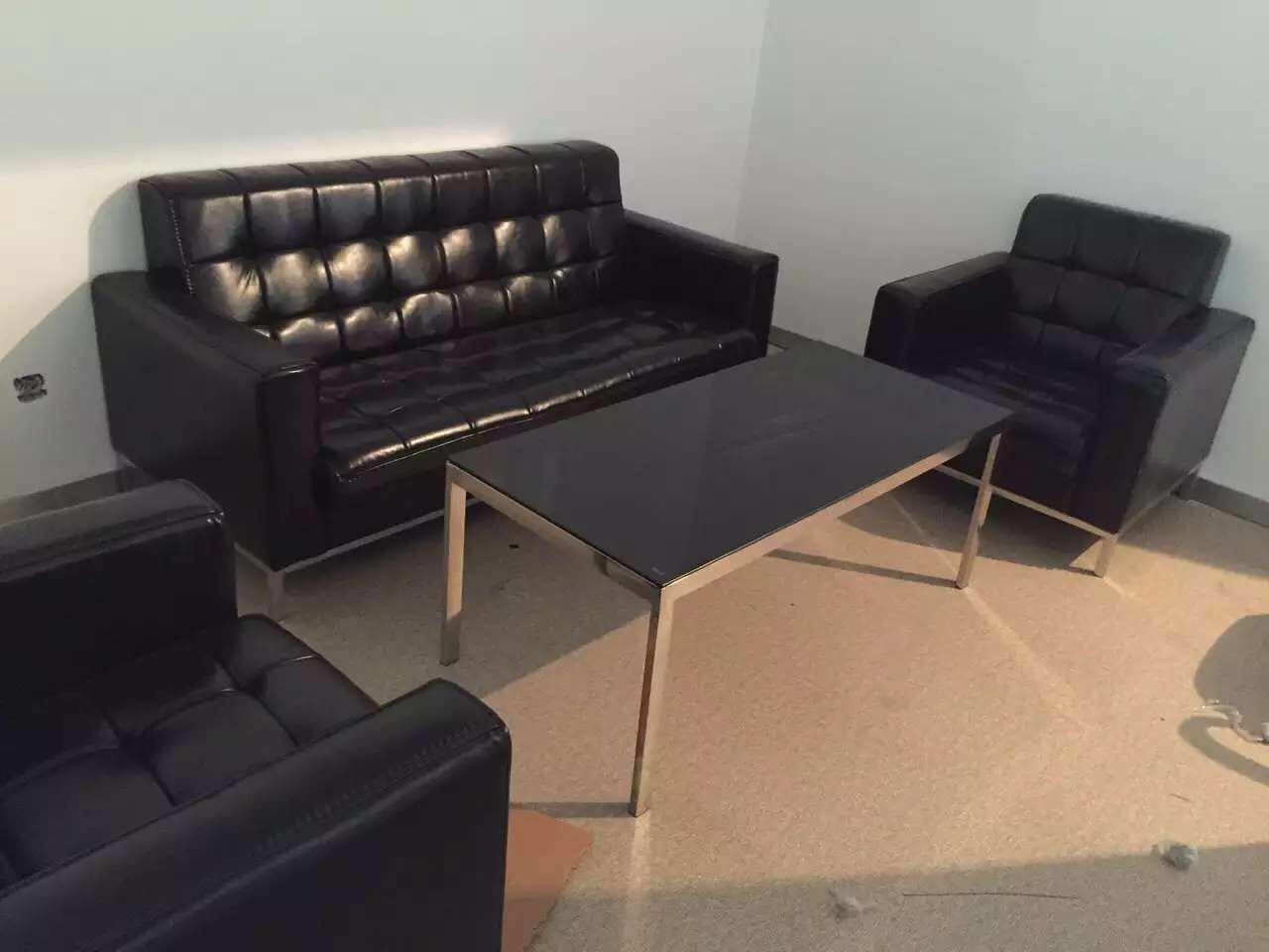 办公沙发床三人位多功能折叠商务办办公沙发床三人位多功能折叠商务办公室沙发简约现代接待会客黑色