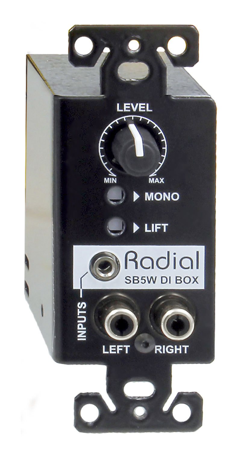 Radial SB-5W DI盒批发零售 立体声响尾蛇计算机放音DI直插盒 无源立体声DI盒 非平衡输入DI直插盒