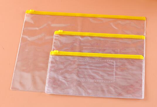 厂家定制PVC拉链文件袋透明LOGO印刷拉边袋 定做A4档案袋防水
