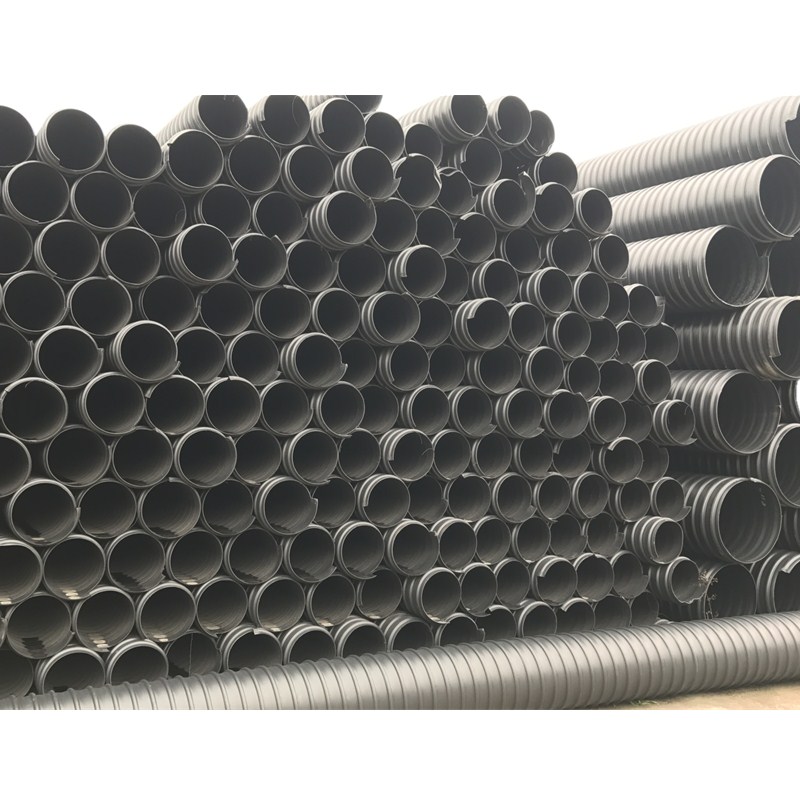 大口径钢带管批发-永州钢带增强螺旋管 HDPE钢带增强螺旋波纹
