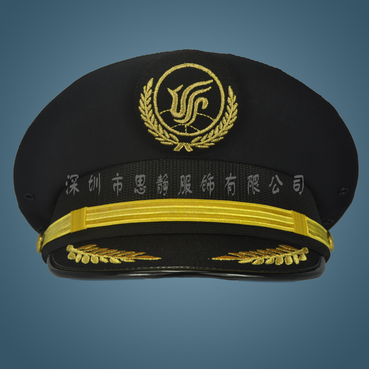 国航航空飞行员机长大盖帽大沿帽图片