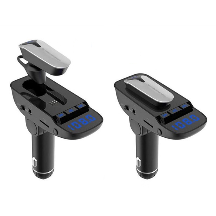 双USB车充蓝牙耳机图片