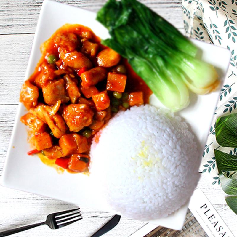 广州乐优谷170g香辣鸡冷冻料理包餐厅专用图片