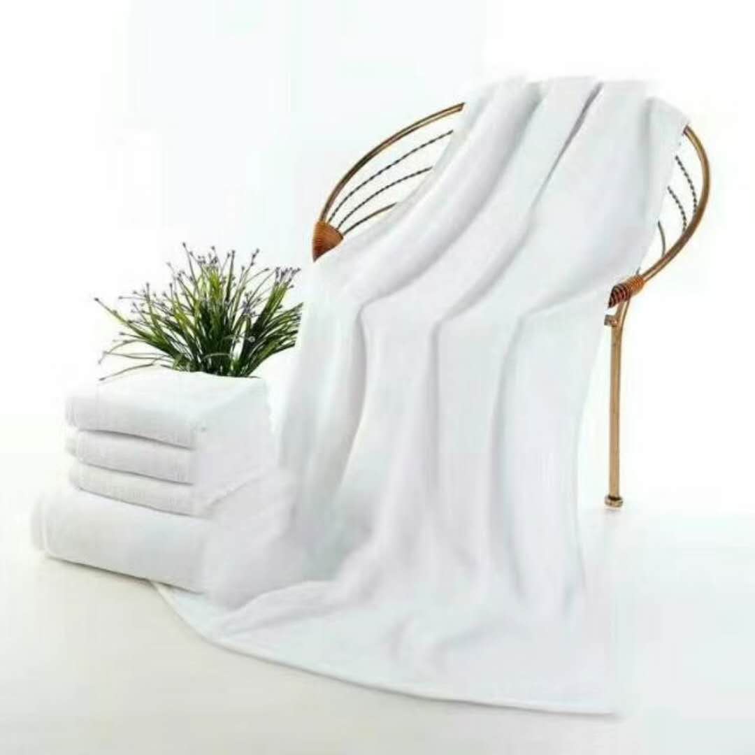 酒店宾馆洗浴一次性白毛巾浴巾图片