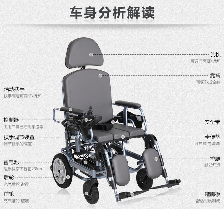 供应互邦电动轮椅 轻便多功能智能可折叠全躺老年人四轮代步车HBLD1-D 互邦电动轮椅厂