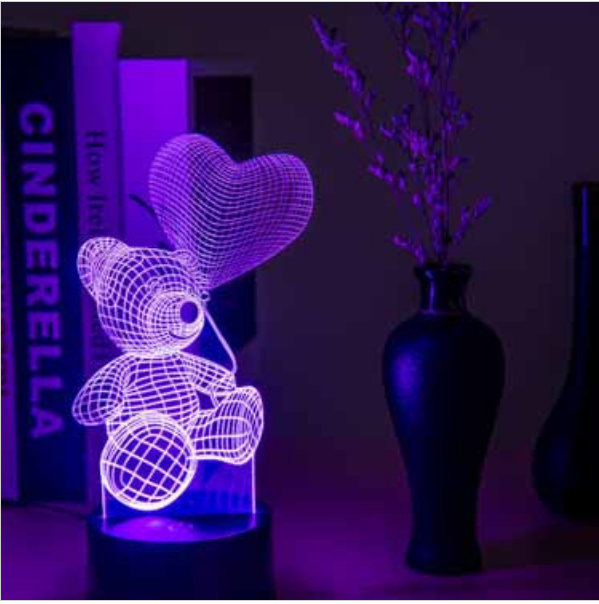 熊型LED台灯 佛山创意3DLED小夜灯 LED USB厂家供应商