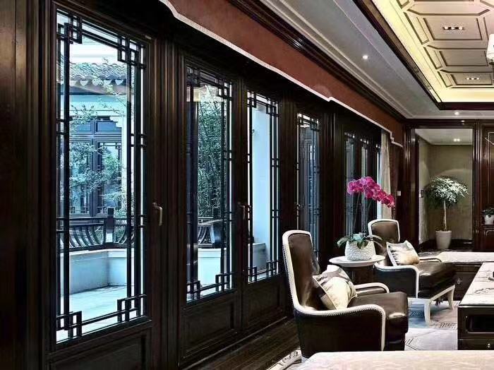 南京中国风断桥铝合金门窗定制 南京铝合金门窗定制