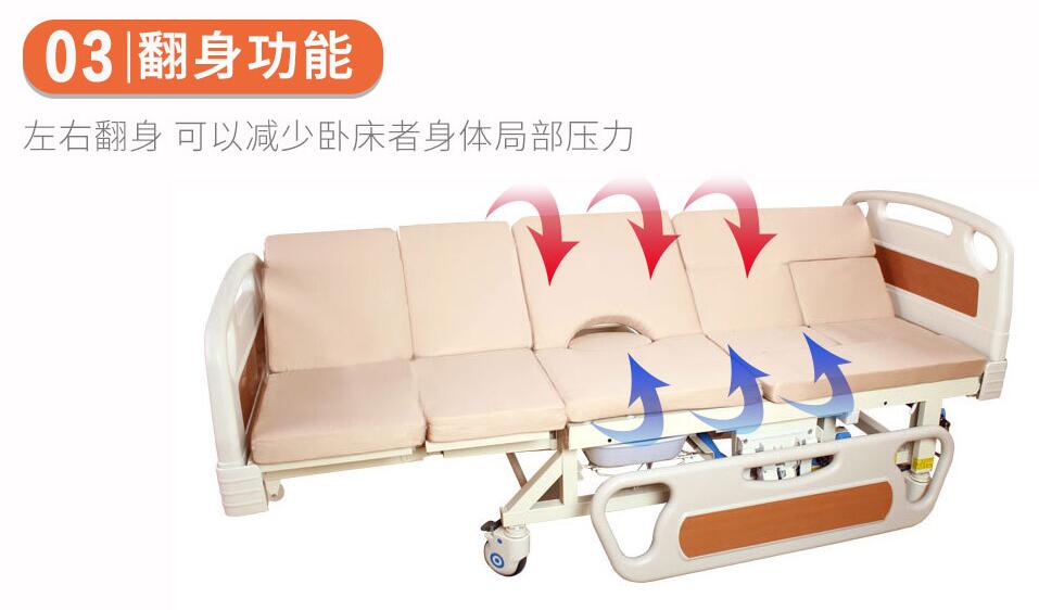 供应全自动翻身护理床A06家用多功能医用床手动 老人病床 防侧滑下滑手动全曲