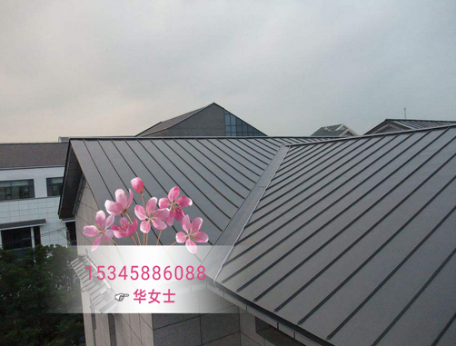 暗扣铝镁锰屋面板或墙面板暗扣铝镁锰屋面板或墙面板25-430型或65-430型，0.6-1.2厚深灰色铝合金板