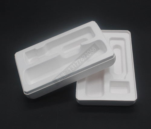 海南三沙纸浆包装盒自拍杆纸托白色定制