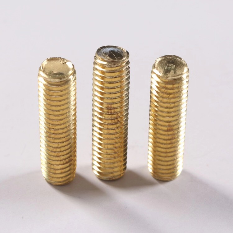 黄铜螺杆螺丝 厂家直销铜丝杆直纹铜螺杆铜双头螺丝铜丝牙条铜螺杆