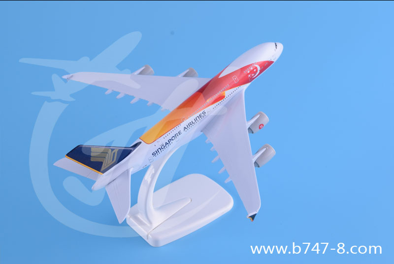 迷你桌面摆件金属航模礼品新加坡空客A380合金飞机模型