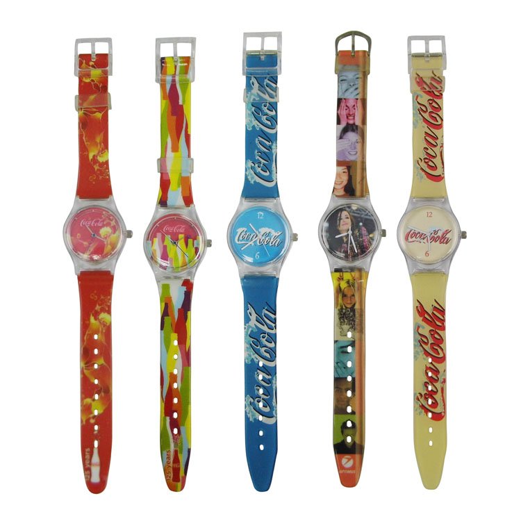 优质手表厂家开模定制新款swatch塑胶广告礼品手表