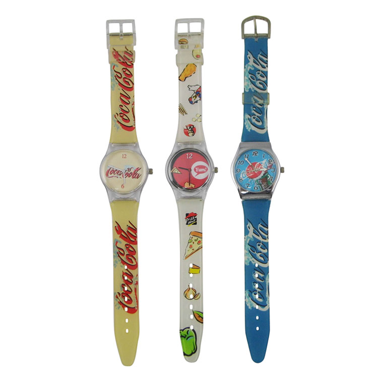 优质手表厂家开模定制新款swatch塑胶广告礼品手表