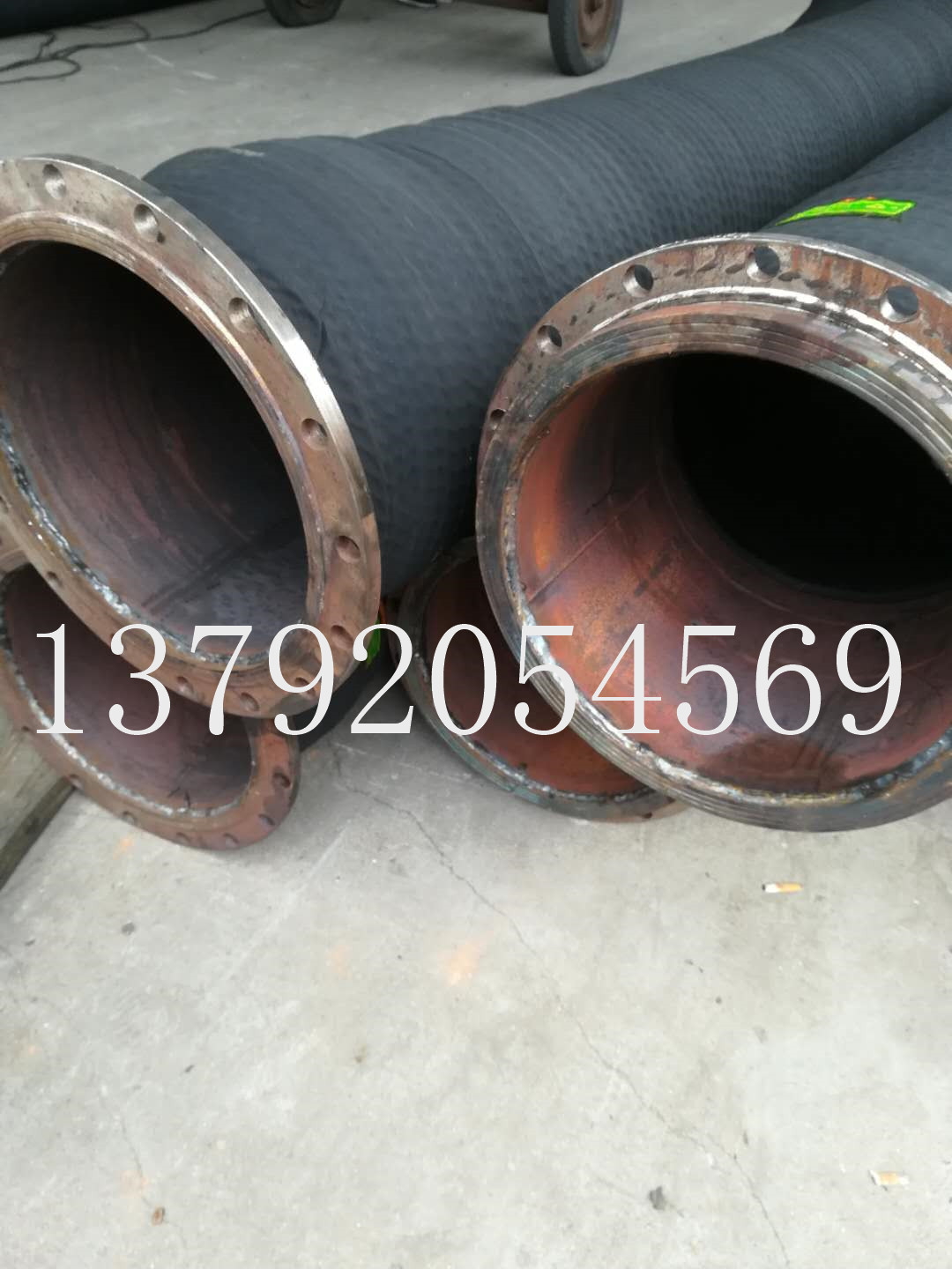 厂价直销法兰胶管 1.2寸*12米防静电橡胶钢丝管 螺旋钢丝黑胶管 耐腐蚀