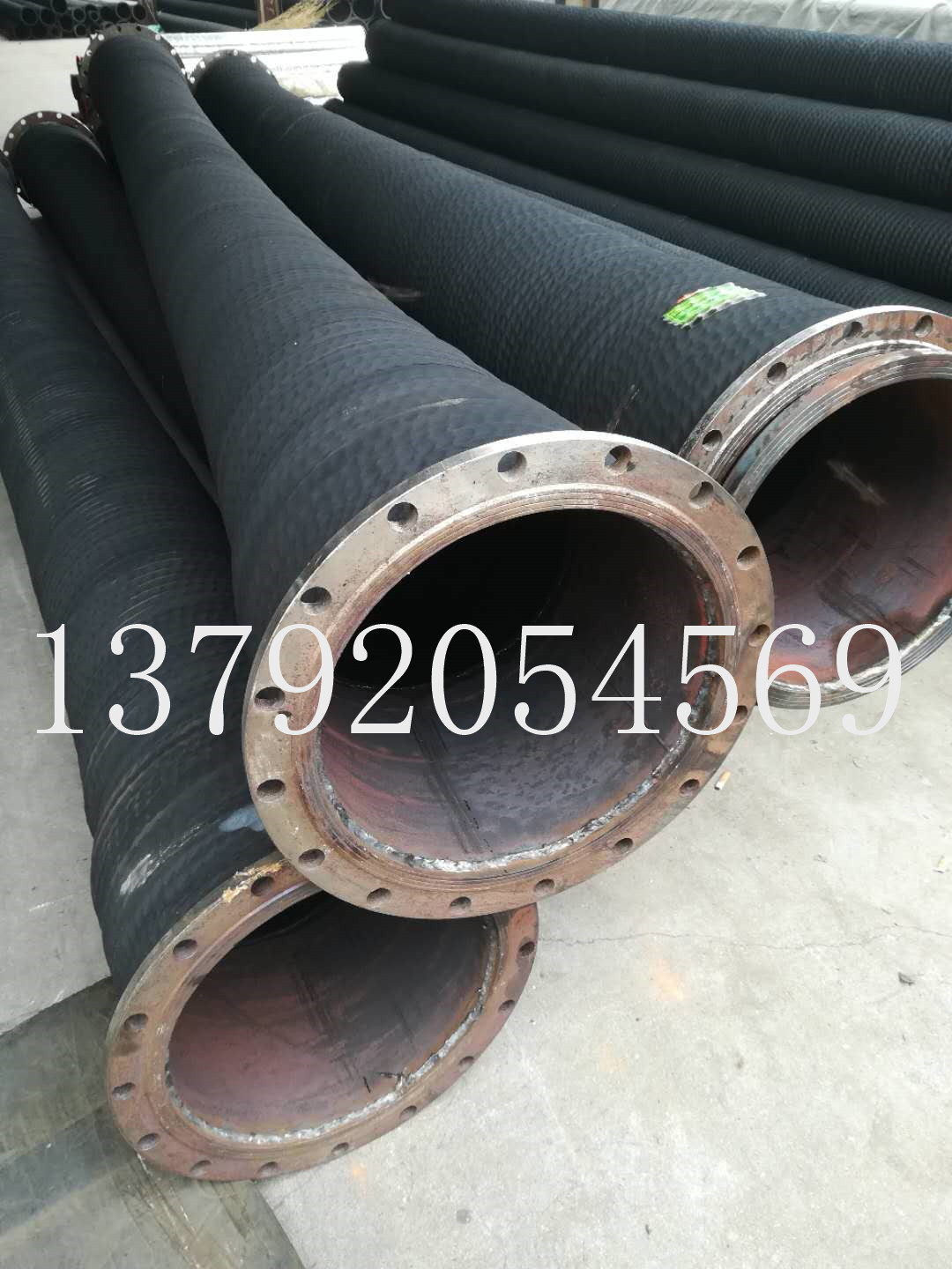 厂价直销法兰胶管 1.2寸*12米防静电橡胶钢丝管 螺旋钢丝黑胶管 耐腐蚀