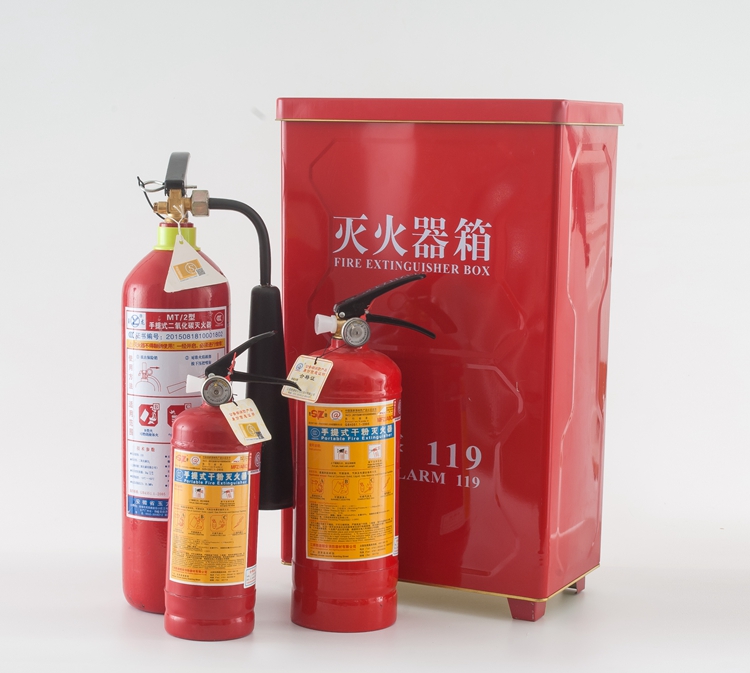 南昌西湖区厂家促销4X2灭火器箱 环保型消防箱 落地式4kg干粉灭火器箱