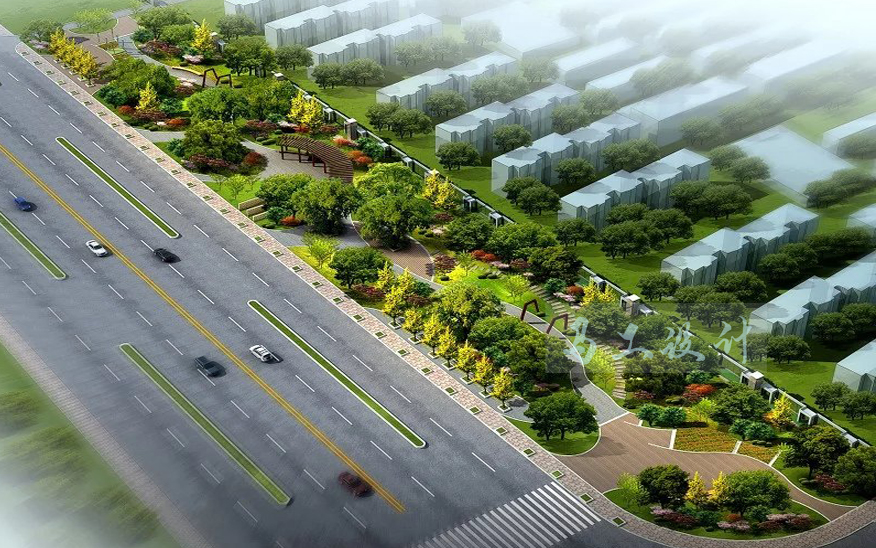 专业设计道路绿化效果图制作批发