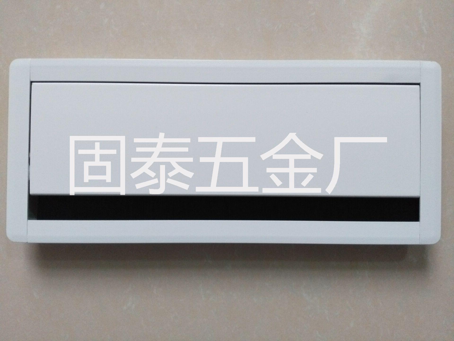 广东固泰GT-027 300mm 喷涂白色铝合金阻尼线盒 大班台缓冲线盒