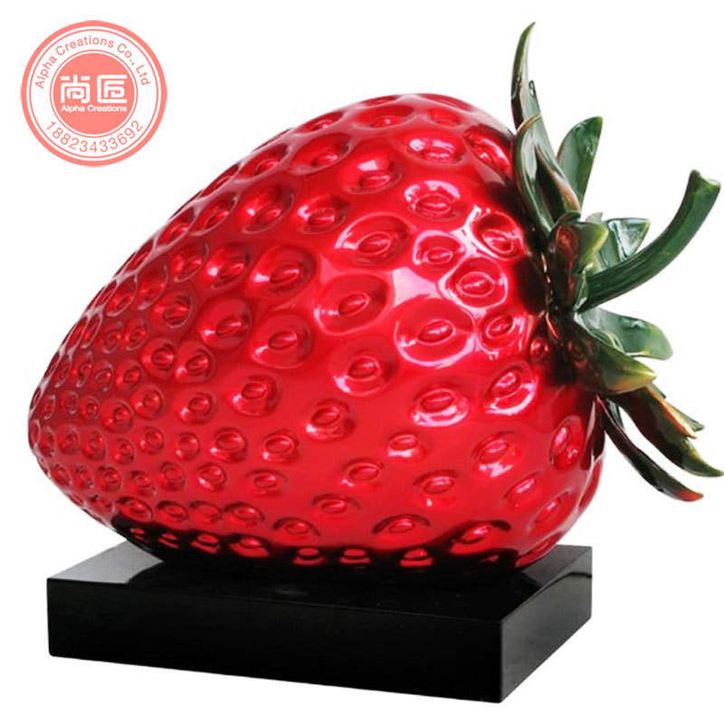 户外大型玻璃钢水果草莓雕塑制作户外大型玻璃钢水果草莓雕塑 户外大型玻璃钢水果草莓雕塑制作厂
