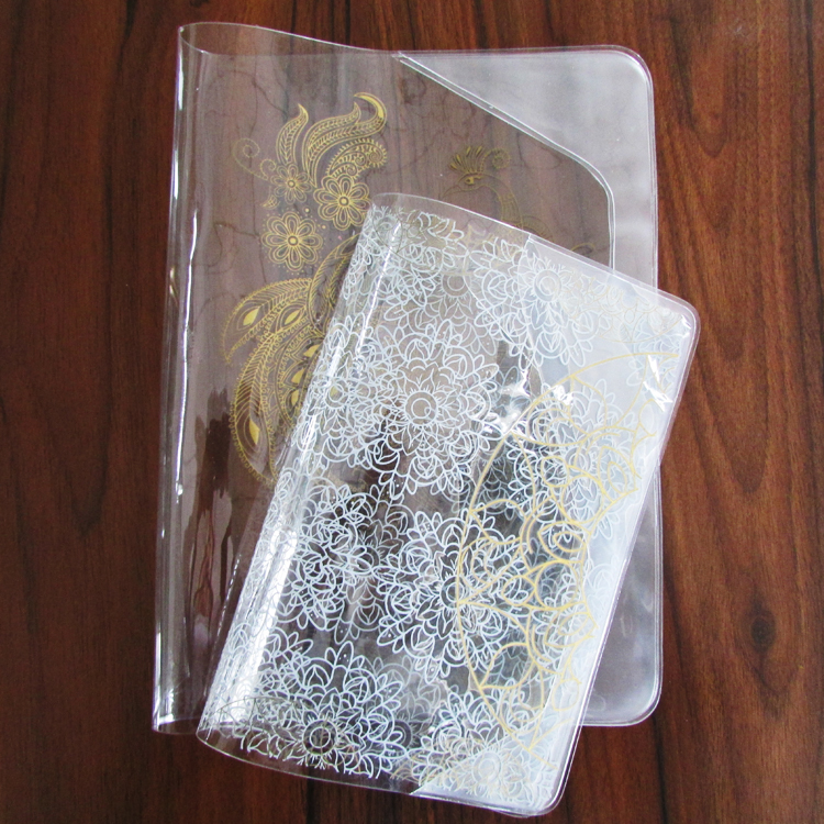 日本国誉kokuyo笔记本适用透明书套个人收藏PVC手账书衣丝印烫金图片